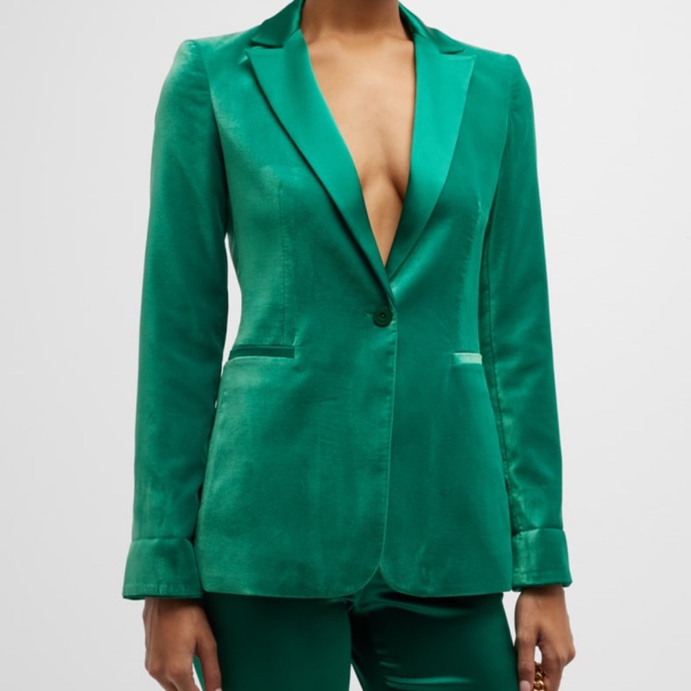 Alice + Olivia Breann Vibrant Green Blazer NWT. Size 4